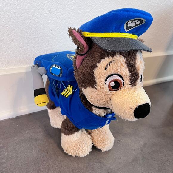 Build a Bear BAB Paw Patrol Chase cop pup stuffy gender neutral medium size - Picture 3 of 8